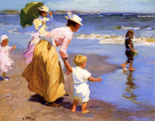 Edward Potthast - At The Beach