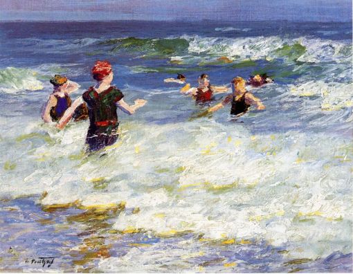 Edward Potthast - In The Surf
