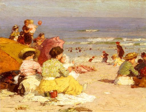 Edward Potthast - Potthast Beach Scene