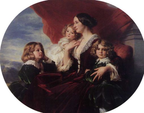 Franz Xavier Winterhalter - Elzbieta Branicka Countess Krasinka And Her Children