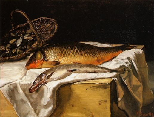 Frederic Bazille - Still Life with Fish