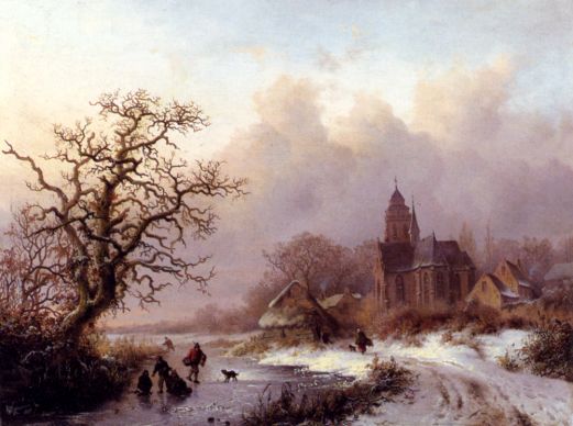 Frederik-Marianus Kruseman - A Frozen Winter Landscape