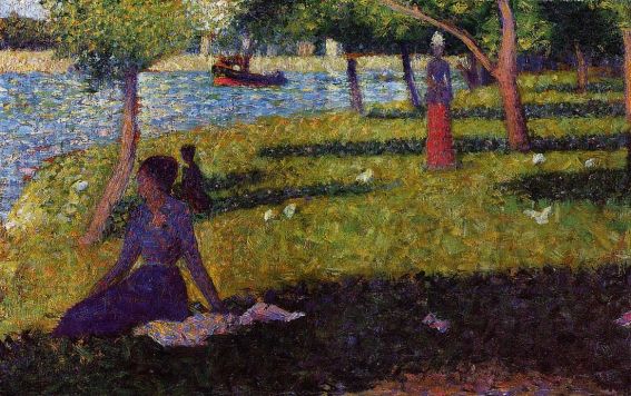 Georges Seurat - La Grande Jatte - Seated and Standing Woman