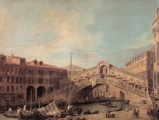 Giovanni Antonio Canal Canaletto - Grand Canal The Rialto Bridge From The South