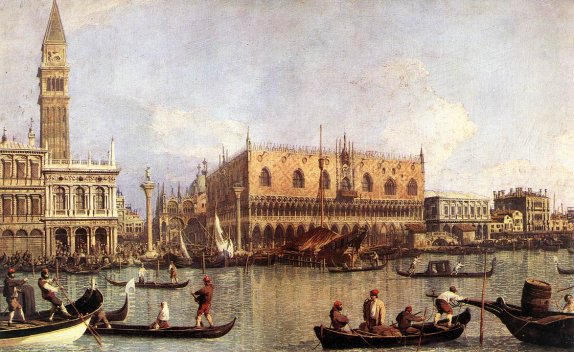 Giovanni Antonio Canal Canaletto - Palazzo Ducale And The Piazza Di San Marco