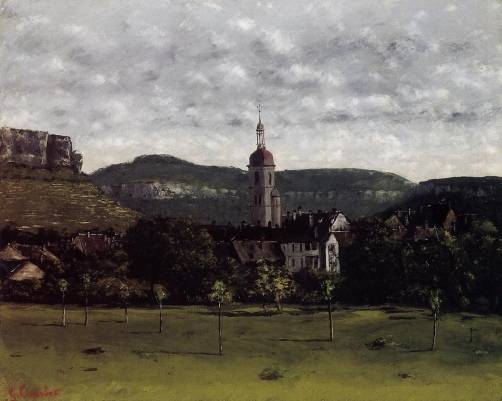 Gustave Courbet - View of Ornans and Its Church Steeple