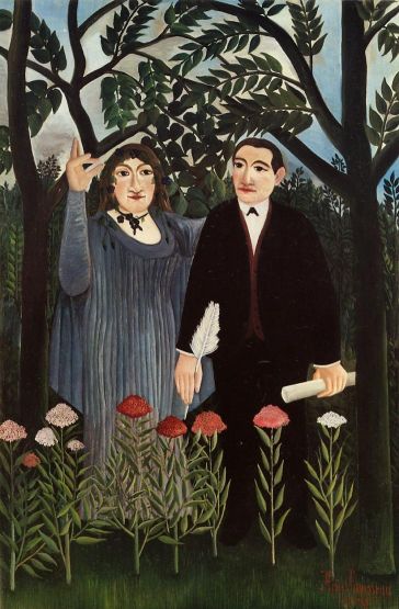 Henri Rousseau - The Muse Inspiring the Poet