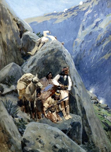 Henry F. Farney - Apache Indians In The Mountains