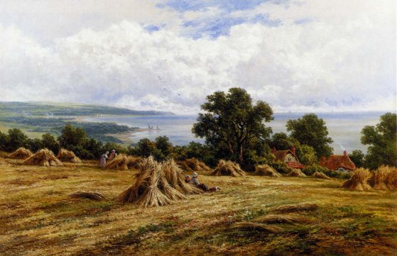 Henry Hillier Parker - Harvesting By The Sea
