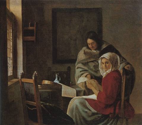 Johannes Vermeer - Girl Interrupted at Her Music