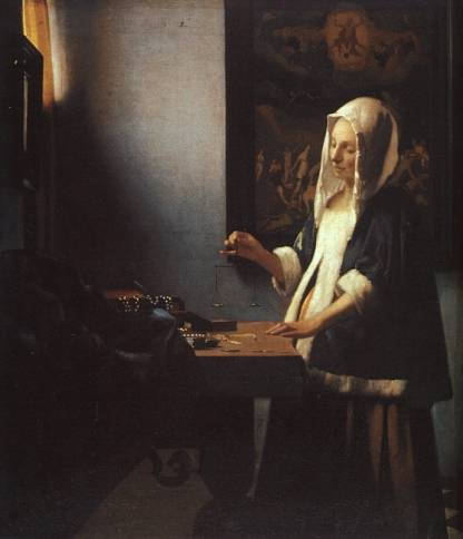 Johannes Vermeer - Woman Holding a Balance