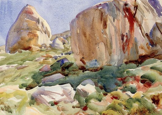 John Singer Sargent - The Simplon Large Rocks