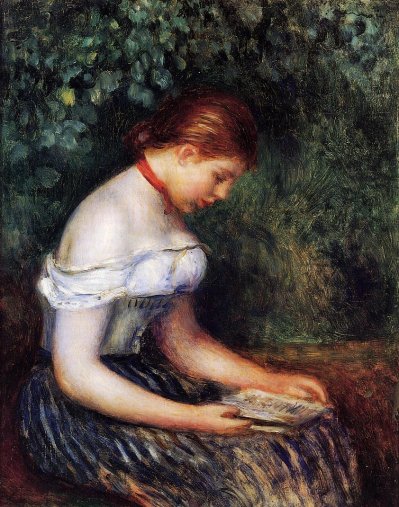 Pierre-Auguste Renoir - The Reader (La Liseuse) aka Seated Young Woman