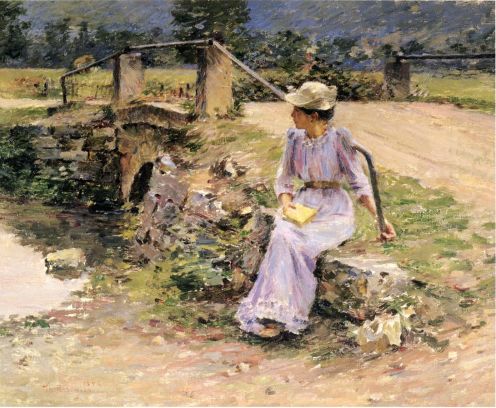 Theodore Robinson - La Debacle Aka Marie At The Little Bridge