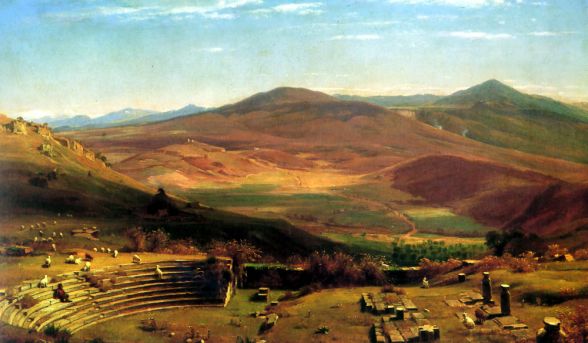 Thomas Worthington Whittredge - The Amphitheatre of Tusculum and Albano Mountains, Rome