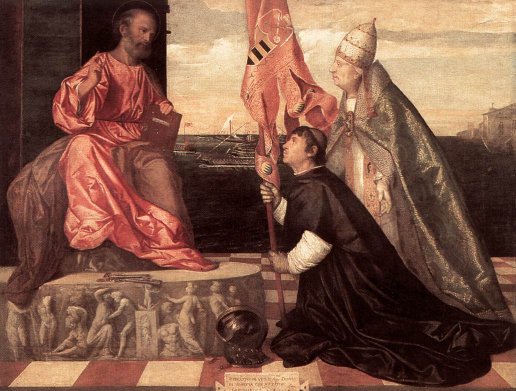 Titian - Tintoretto Pope Alexander Iv Presenting Jacopo Pesaro To St Peter