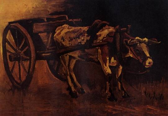 Vincent van Gogh - Cart with Red and White Ox