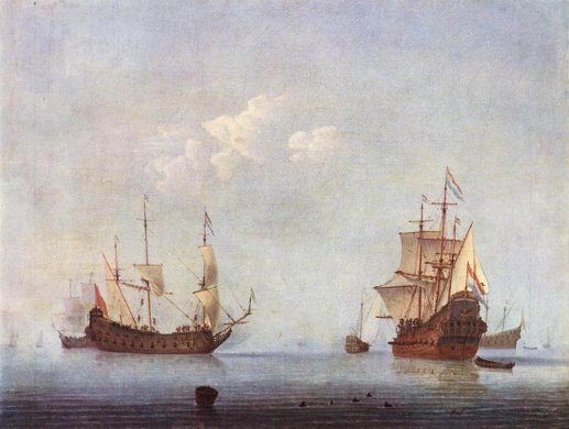 Willem van de Velde the Younger - Velde Willem Van De The Younger Marine Landscape 1653