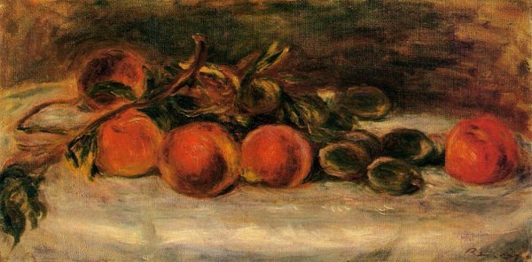 Pierre-Auguste Renoir - Still Life with Peaches and Chestnuts