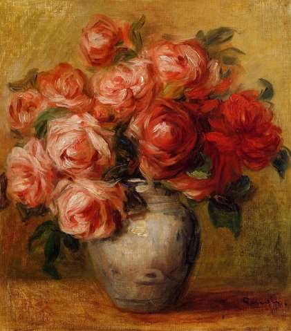 Pierre-Auguste Renoir - Still Life with Roses 02