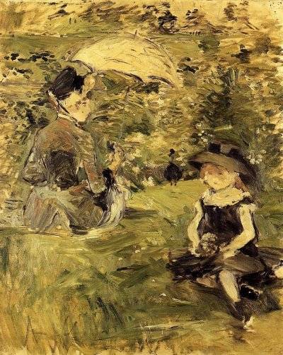 Berthe Morisot - Young Woman and Child on an Isle