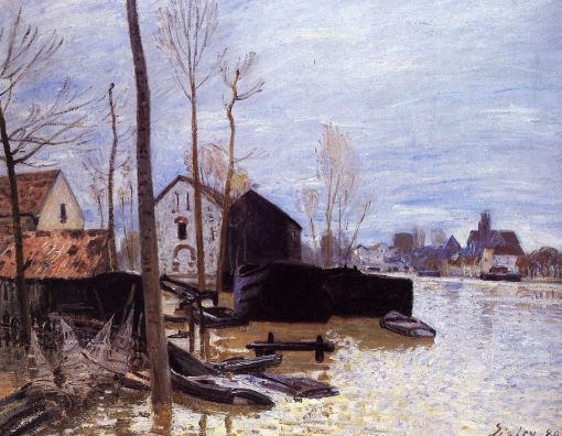 Alfred Sisley - Flooding at Moret