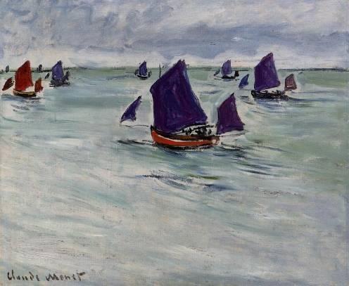 Claude Monet - Fishing Boats off Pourville