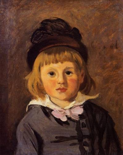 Claude Monet - Portrait of Jean Monet Wearing a Hat with a Pompom