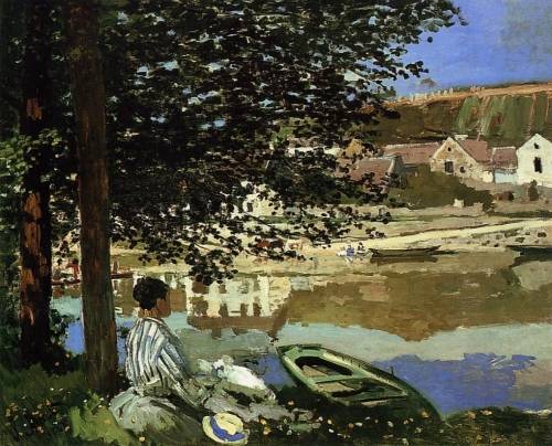 Claude Monet - River Scene at Bennecourt