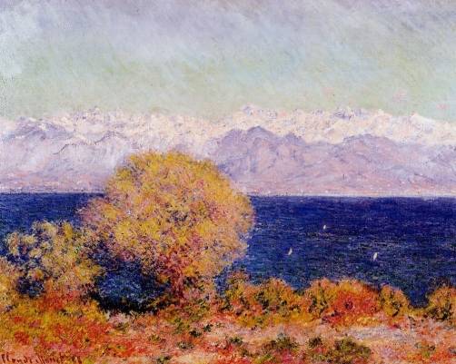 Claude Monet - View of the Bay and Maritime Alps at Antibes
