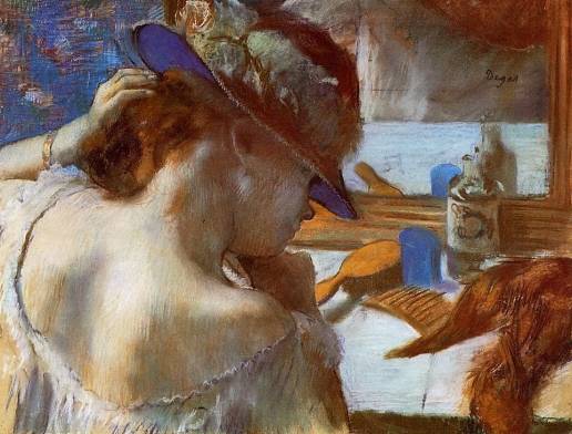 Edgar Degas - At the Mirror