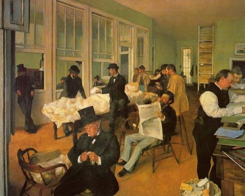 Edgar Degas - The Cotton Exchange in New Orleans