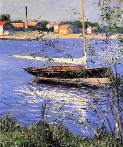 Gustave Caillebotte - Anchored Boat on the Seine at Argenteuil