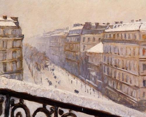 Gustave Caillebotte - Boulevard Haussmann, Snow