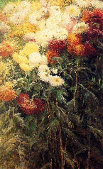 Gustave Caillebotte - Chrysanthemums, Garden at Petit Gennevilliers