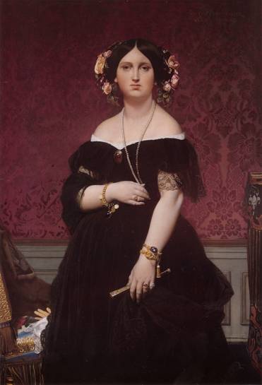 Jean Auguste Dominique Ingres - Madame Paul-Sigisbert Moitessier, Standing