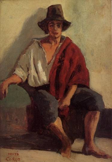 Jean-Baptiste-Camille Corot - A Seated Italian