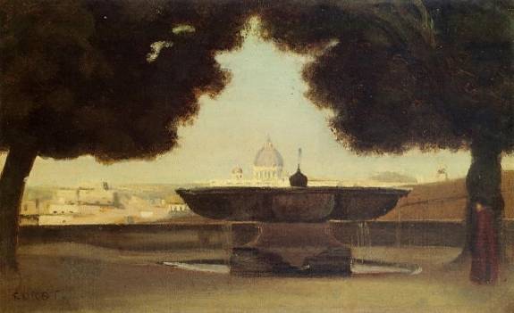 Jean-Baptiste-Camille Corot - Rome - The Fountain of the Academie de France