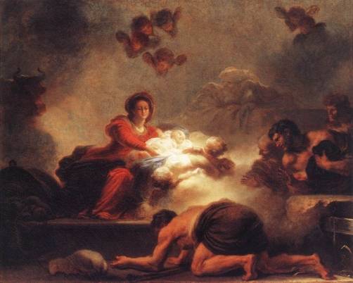 Jean Honore Fragonard - Adoration of the Shepherds