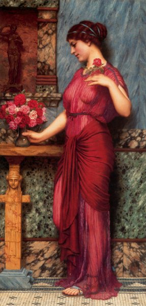 John William Godward - An Offering to Venus