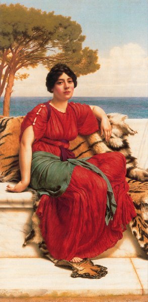 John William Godward - By the Blue Ionian Sea