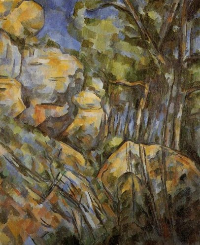 Paul Cezanne - Rocks near the Caves above the Chateau Noir