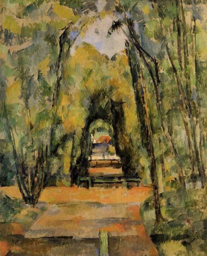 Paul Cezanne - Tree Lined Lane at Chantilly