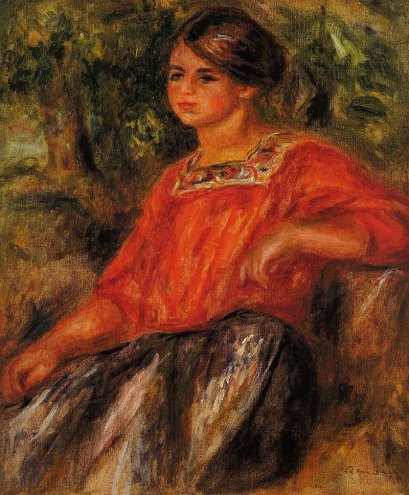 Pierre-Auguste Renoir - Gabrielle in the Garden at Cagnes