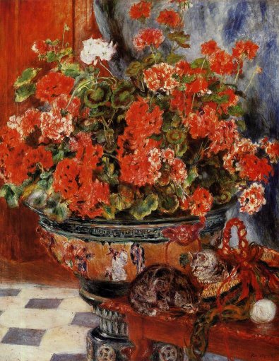 Pierre-Auguste Renoir - Geraniums and Cats