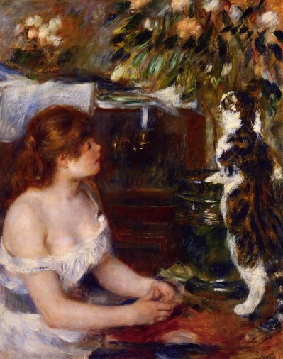 Pierre-Auguste Renoir - Girl and Cat