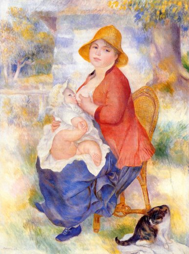 Pierre-Auguste Renoir - Motherhood aka Woman Breast Feeding Her Child2