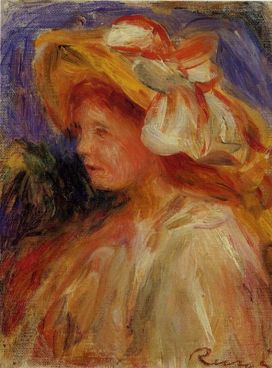 Pierre-Auguste Renoir - Profile of a Young Woman in a Hat