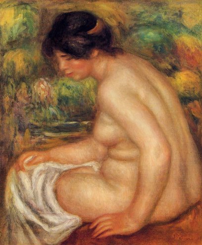 Pierre-Auguste Renoir - Seated Nude in Profile aka Gabrielle