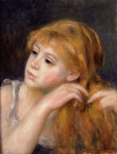 Pierre-Auguste Renoir - Head of a Young Woman 07